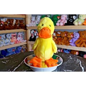 TY Beanie Buddy - Quackers the Duck | Heart Tag Wear | Vintage | Rare
